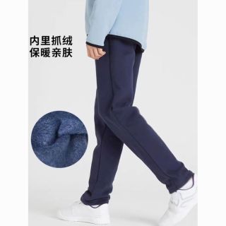 百亿补贴：迪卡侬 儿童抓绒裤子秋冬加绒加厚长裤男女休闲童装保暖运动裤KIDC