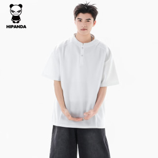 你好熊猫 POLO衫 新款纯色宽松短袖T恤