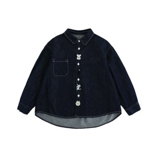 男童外套2026新款儿童复古牛仔衬衫上衣中大童春秋款轻薄