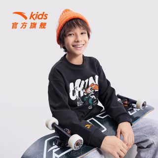 安踏 童装男童轻薄羽绒服官方秋冬儿童保暖外套中大童加绒卫衣裤子