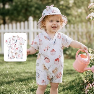 爱帕 冰薄荷甜甜圈 婴儿连体衣