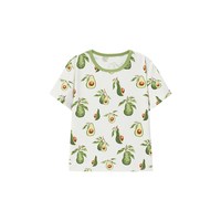 milkbarn 2026春夏新品儿童短袖上衣清新宝宝印花T恤薄款透气童装