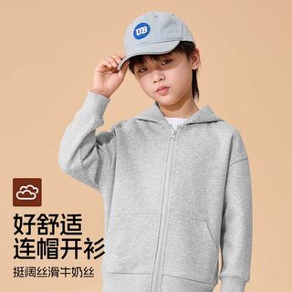  JEANSWEST/真维斯 加绒 儿童外套 【春秋款】灰/J耳机+J圆徽章蓝K