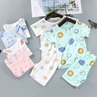 贝贝怡 宝宝家居空调衣服纯棉薄款男女童新款夏季婴幼儿童睡衣套装