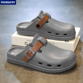 FOURDATRY 半拖勃肯鞋夏季2026新款厚底钓鱼博肯鞋防