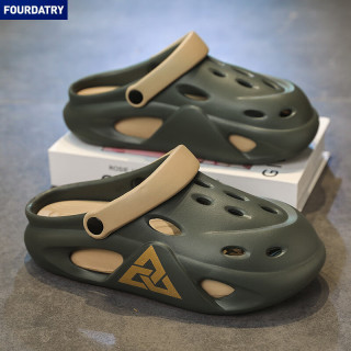 FOURDATRY 洞洞鞋男2026新款夏季厚底沙滩凉鞋男士运