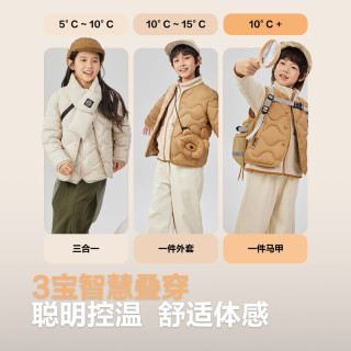 波司登 2026新款波司登儿童羽绒服男童女童短款马甲三防儿童轻薄内胆
