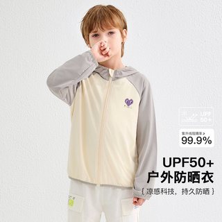  MARK FAIRWHALE/马克华菲 透气 女童防晒衣 浅灰爱心