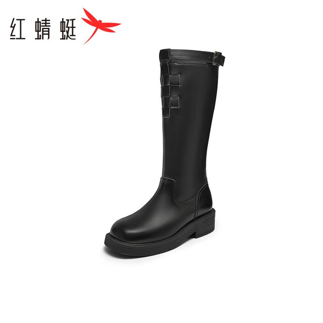红蜻蜓 女士机车骑士靴 WTC43277