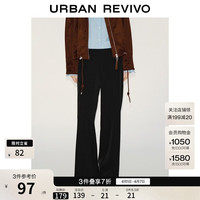 UR 通勤百搭 女士阔腿裤 黑色 L