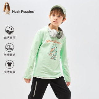 暇步士 儿童百搭长袖圆领衫 芥末绿