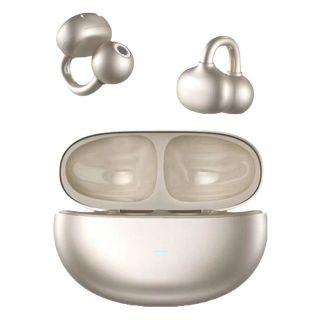 华强北 爆款 蓝牙耳机耳夹式骨传导概念开放式无线不入耳运动跑步游戏通话降噪 香槟金