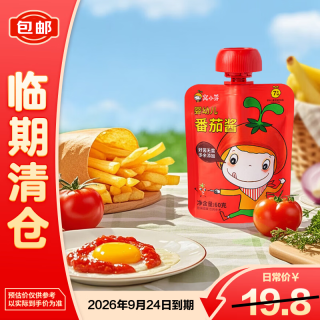 窝小芽 婴幼儿番茄酱 60g 宝宝调味料儿童0添加防腐剂拌饭调味品蘸料