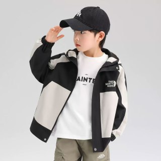 小猪班纳 儿童山系水拼接撞色冲锋衣