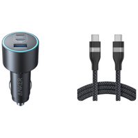 Anker/安克 167W快充 车载充电器+C-C环保织快充数据线