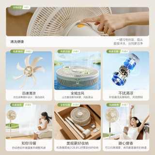 美的 智能感温 落地扇 一级能效 2026年新品