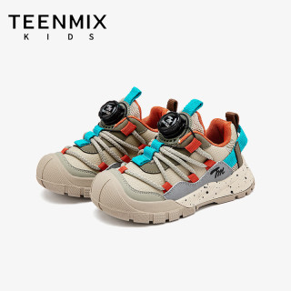 20点开始：天美意 童鞋2026透气网鞋老爹鞋 玄云灰/雾霾绿 26