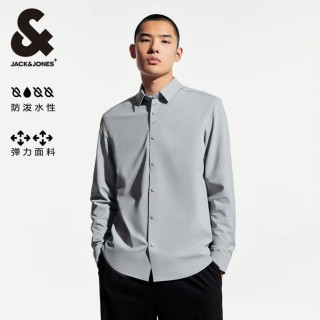 杰克琼斯 男士透气休闲长袖衬衣