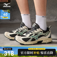 美津浓 男女运动跑步鞋  速人鞋 复古透气缓震跑鞋 44.5码 01/深咖啡/芦笋白/黑