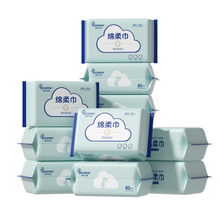 棉柔世家 绵柔巾婴儿 12包装*80抽
