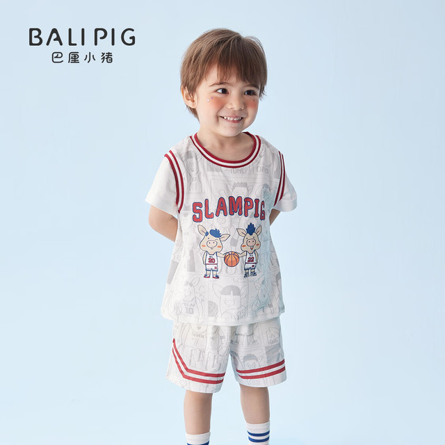 巴厘小猪 亲子装一家三口 短袖
