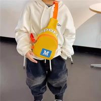 蓓对 多巴胺撞色儿童斜挎包日韩百搭