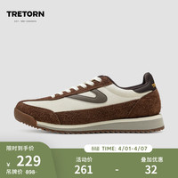 Tretorn 20新品翻毛皮情侣款德训鞋RawlinsSuede男女复古透气阿甘鞋 棕/米 37