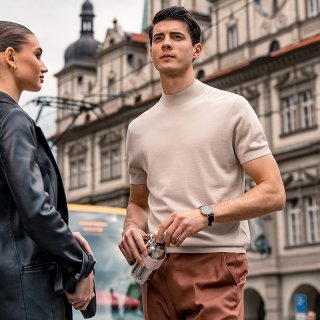 布先生 MrBu 布先生 男士短袖羊毛衫 BT11987