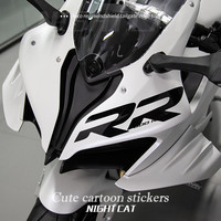 Night cat 摩托车仿赛车头双R贴纸 无极钱江川崎RR贴纸拉花个性装饰配件