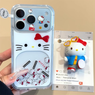 欧克里里 可爱滑片猫咪流沙适用16苹果17手机壳iPhone15promax套华为小米17