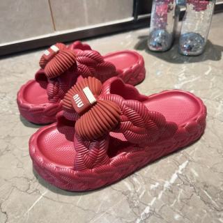 121甜美蝴蝶结4厘米厚底新款EVA拖鞋凉拖鞋防滑网红时尚夏季外穿