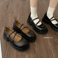南在南方棕色百搭厚底小皮鞋女2026新款春秋法式jk玛丽珍鞋