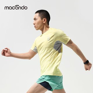  macondo/马孔多 吸湿速干 男士跑步短袖T恤