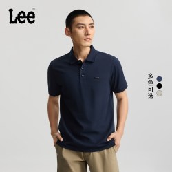Lee 复古撞色 男士短袖polo衫 XXL 藏青色