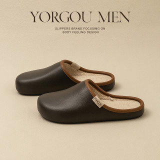 远港 2025新款防水eva壳子拖鞋女秋冬季室内家居保暖加绒棉拖鞋男