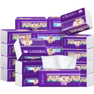 唯洁雅 清风高端品牌 奶茶鼠IP款抽纸 4层90抽20包