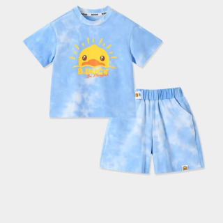 B.Duck 童装 儿童短袖短裤两件套装（2色可选）