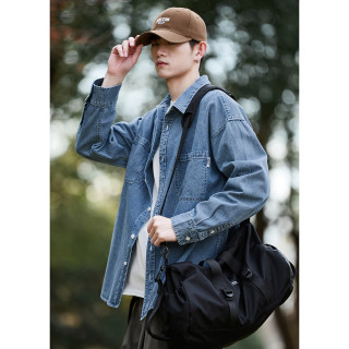 唐狮 男士牛仔长袖衬衫 G6301140155008N