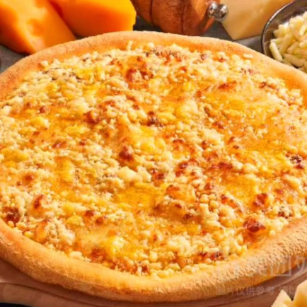 芝士脑袋闭眼冲：达美乐 马苏里拉+车达+埃蒙塔+帕玛森 四重芝士大满贯披萨 9寸