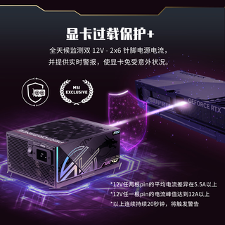  MSI/微星 钛金牌全模组 电源