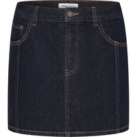  URBAN REVIVO 撞色明线 女士牛仔半裙