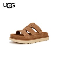 UGG 炫金系列 女士厚底露趾简约魔术贴休闲拖鞋 1174090