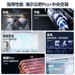 海尔 云舒Pro+系列 RFC180MXSZ2VA 中央空调 一拖六 7匹