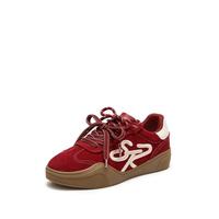 思加图 春季复古德训鞋增高运动休闲鞋女单鞋