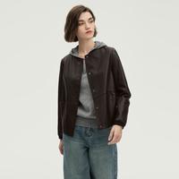 BADGLEY MISCHKA 皮衣外套女小个子棒球服皮衣夹克春秋皮上衣外套