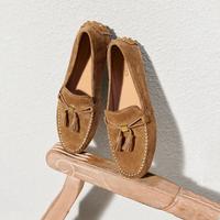 思加图 2026春季新款复古豆豆鞋平底鞋一脚蹬轻便女单鞋子