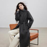 朗文斯汀 女士立领收腰毛呢外套 2025冬季新款