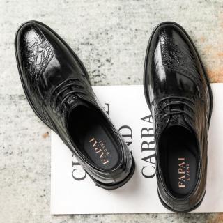 法派 26春季新款透气真皮皮鞋正装商务德比鞋男婚鞋通勤商务休闲鞋子