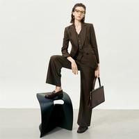 颜域 春秋高级感职业西装外套+马甲+裤子套装女