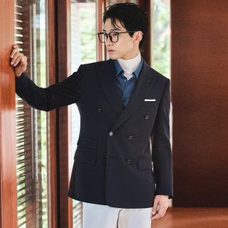 报喜鸟 秋季新款男士正装西服上衣西裤双排扣新郎西装